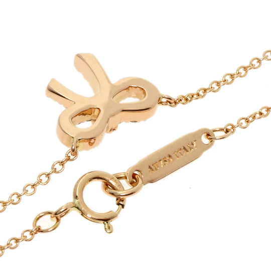 TIFFANY&Co. Necklace 18K Pink Gold gold Metro Bow Diamond