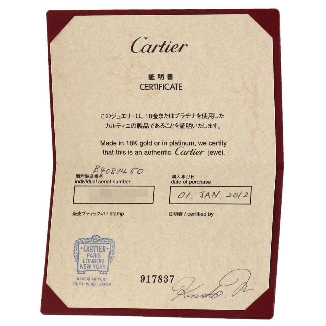 CARTIER Ring K18WG Silver Mini love ring pave diamond #50