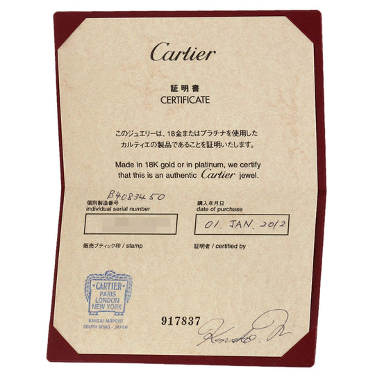 CARTIER Ring K18WG Silver Mini love ring pave diamond #50