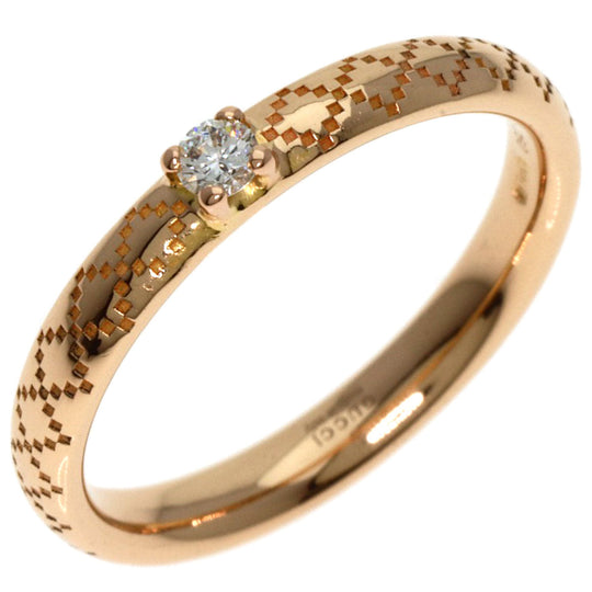 GUCCI Ring 18K Pink Gold gold Diamant Tissima Diamond #8