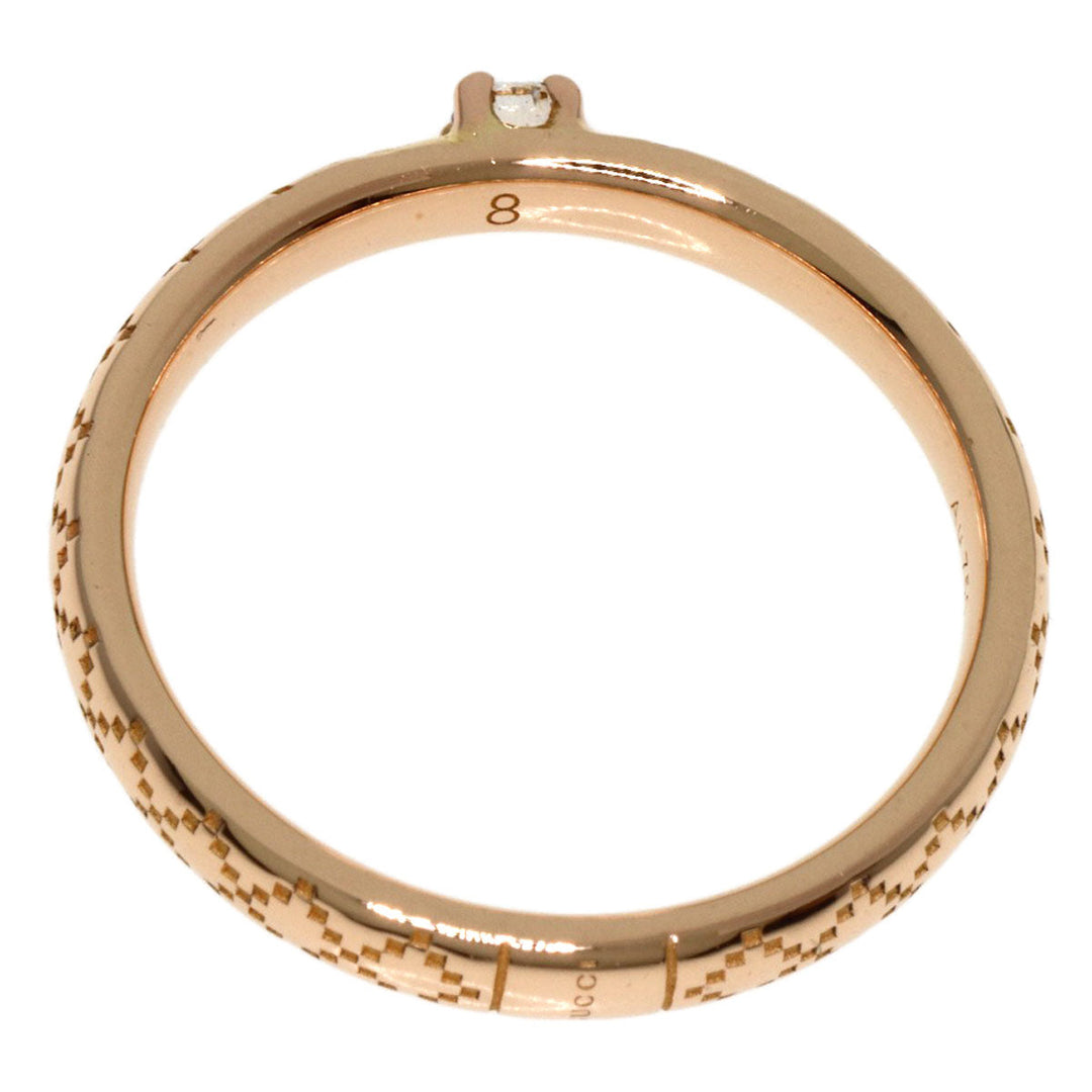 GUCCI Ring 18K Pink Gold gold Diamant Tissima Diamond #8