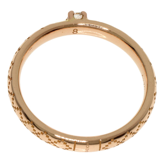 GUCCI Ring 18K Pink Gold gold Diamant Tissima Diamond #8