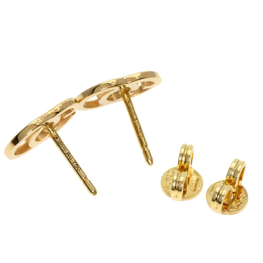 GUCCI Pierce 18K Yellow Gold gold GG running studs Women Used Authentic