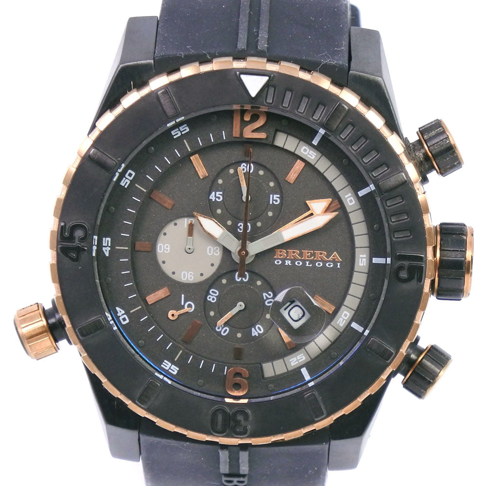 BRERA OROLOGI Watches BRDVC47 Stainless Steel, Rubber black Chronograph mens Used Authentic