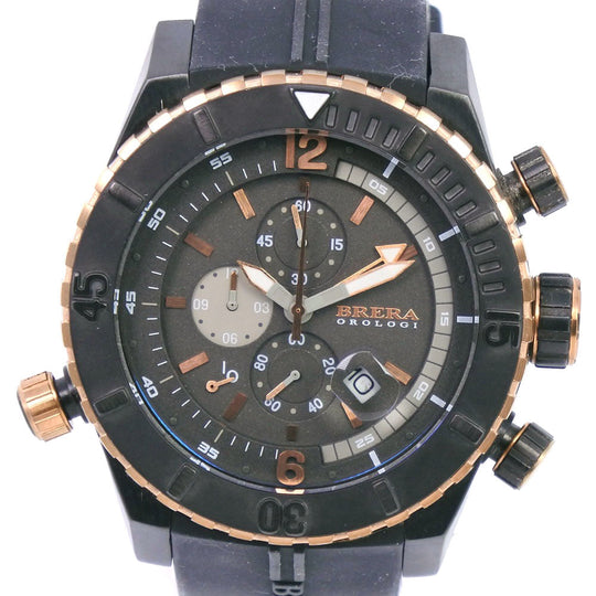 BRERA OROLOGI Watches BRDVC47 Stainless Steel, Rubber black Chronograph mens Used Authentic