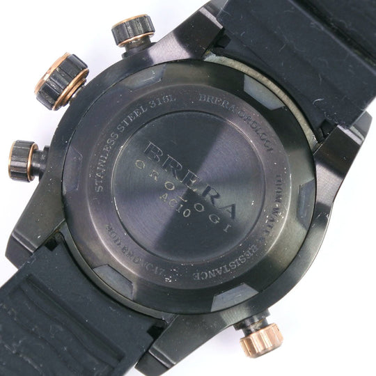 BRERA OROLOGI Watches BRDVC47 Stainless Steel, Rubber black Chronograph mens Used Authentic