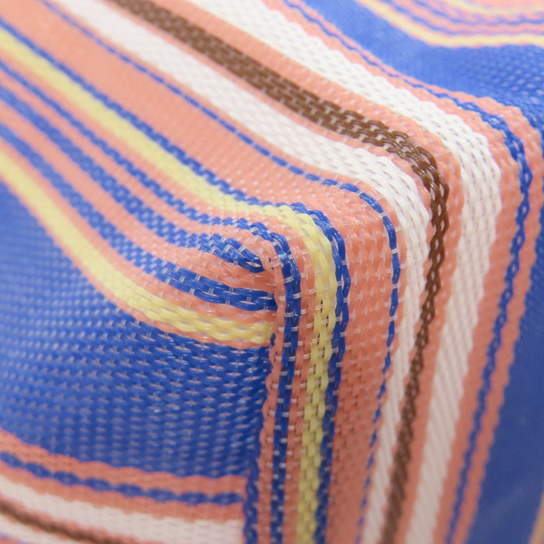 MARNI Handbag Nylon blue Flower cafe Women Used Authentic