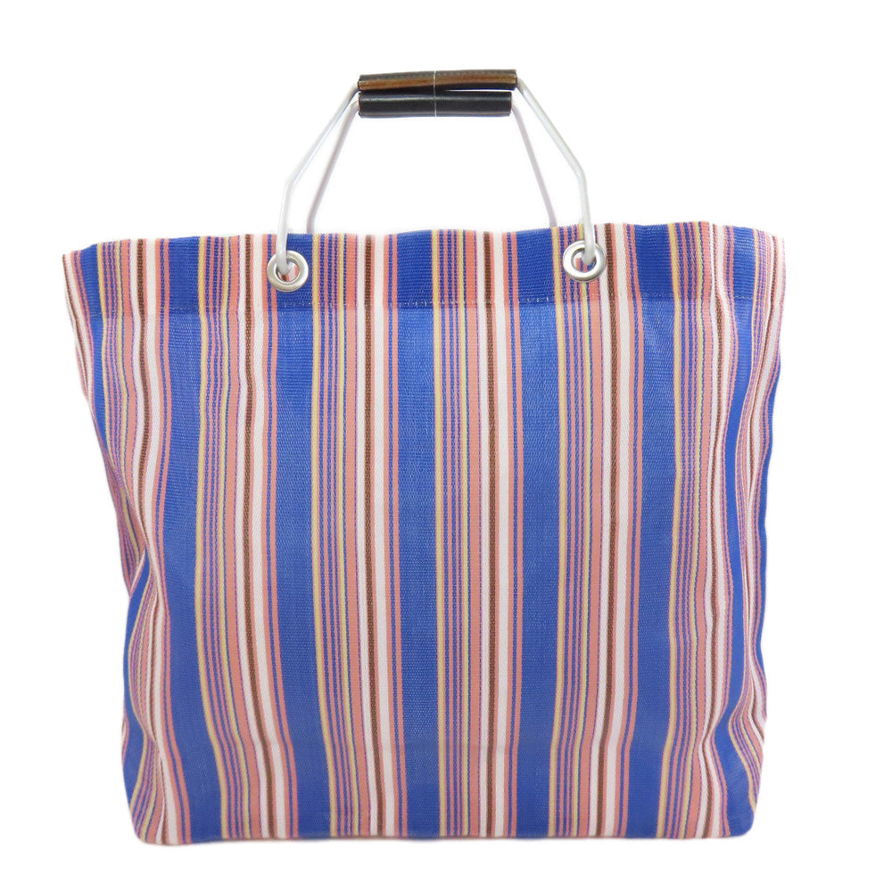 MARNI Handbag Nylon blue Flower cafe Women Used Authentic