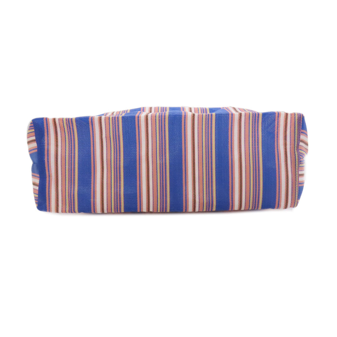 MARNI Handbag Nylon blue Flower cafe Women Used Authentic