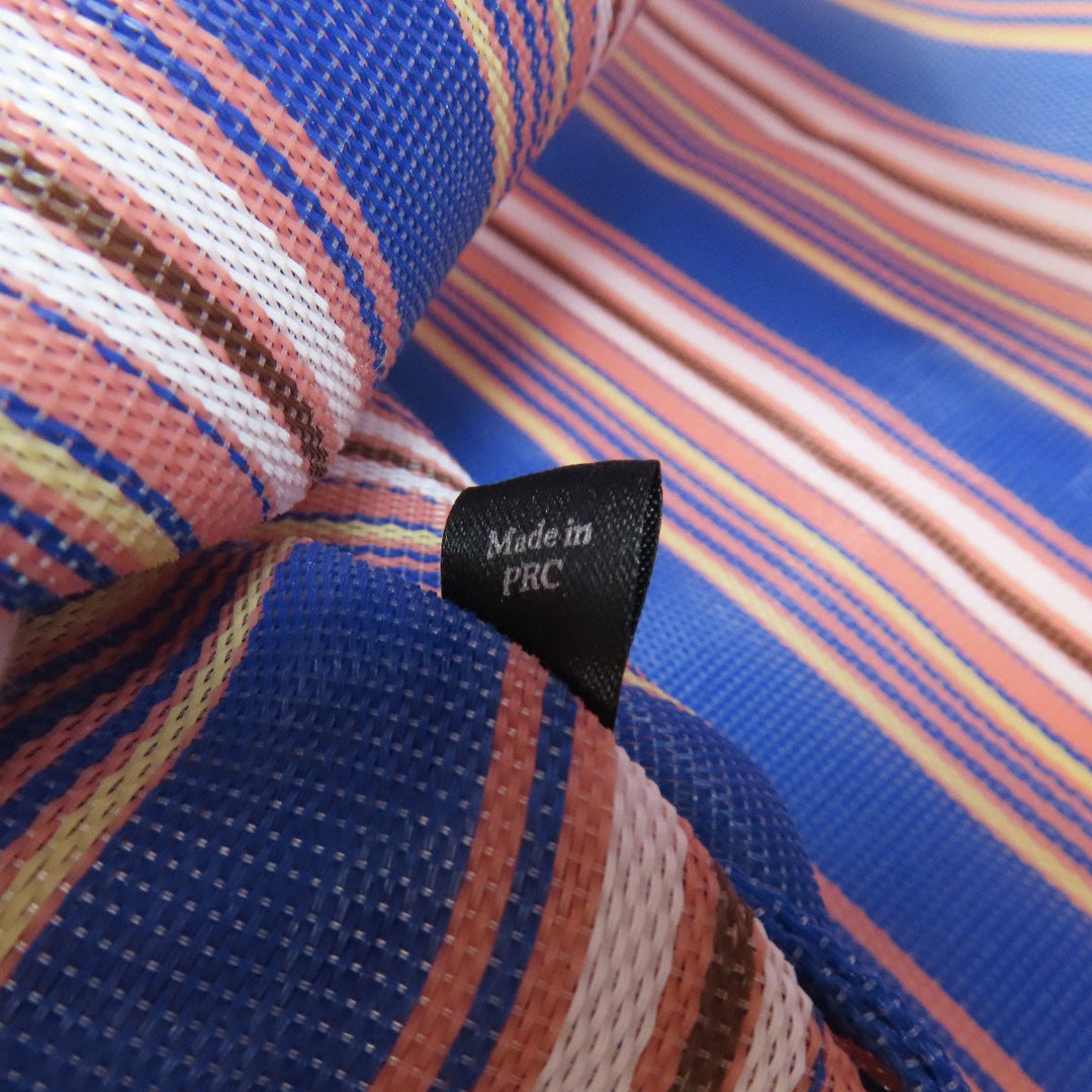 MARNI Handbag Nylon blue Flower cafe Women Used Authentic