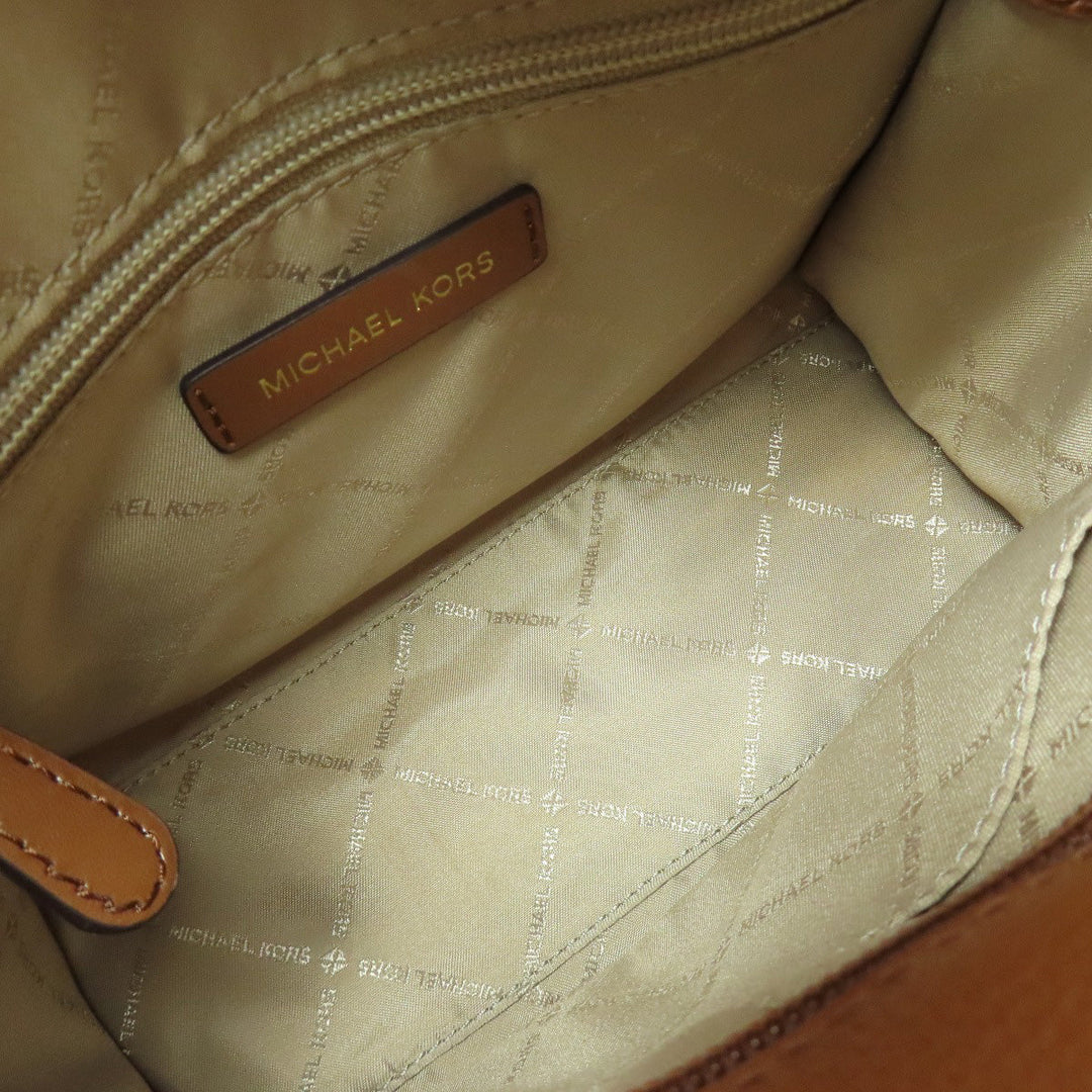 MICHAEL KORS Handbag PVC white MK Signature 2WAY Women Used Authentic