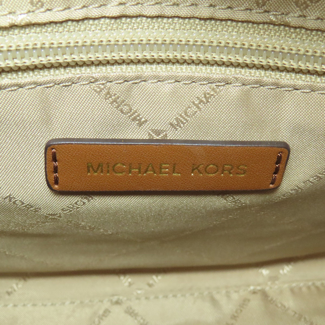 MICHAEL KORS Handbag PVC white MK Signature 2WAY Women Used Authentic