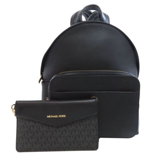 MICHAEL KORS Backpack leather black MAISIE 2 IN 1 Women Used Authentic