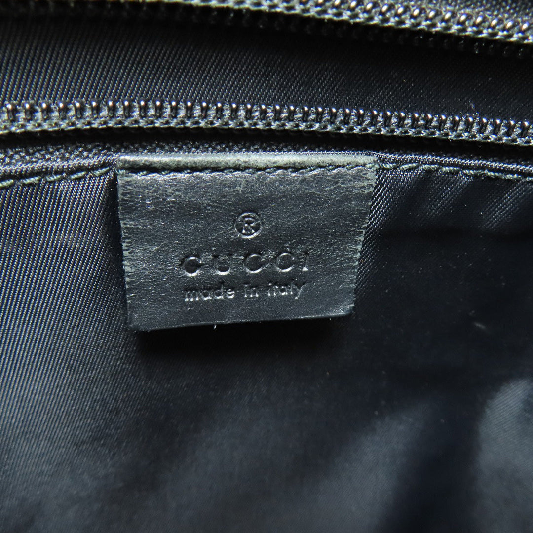 GUCCI Tote Bag 387107 canvas black Sherry line Women Used Authentic