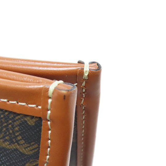 CELINE Tote Bag PVC Brown Triomphe 2WAY Women Used Authentic