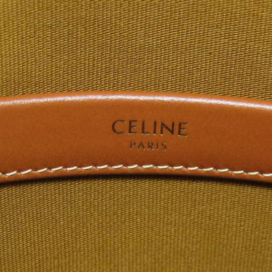 CELINE Tote Bag PVC Brown Triomphe 2WAY Women Used Authentic