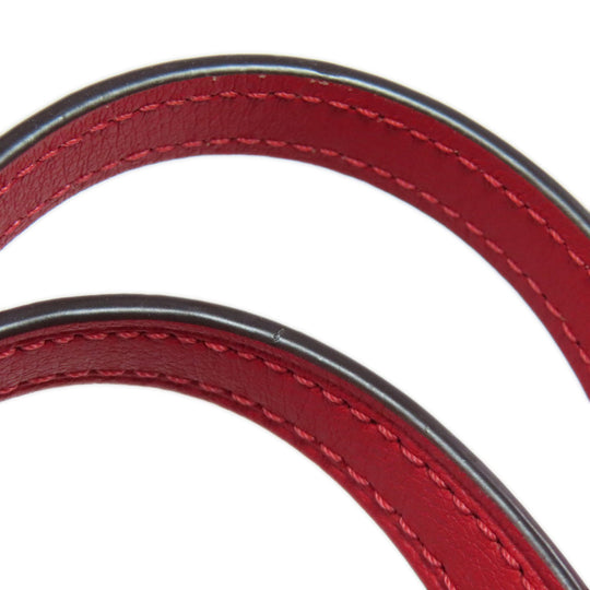 COACH Tote Bag F73277 leather Red logo Women Used Authentic