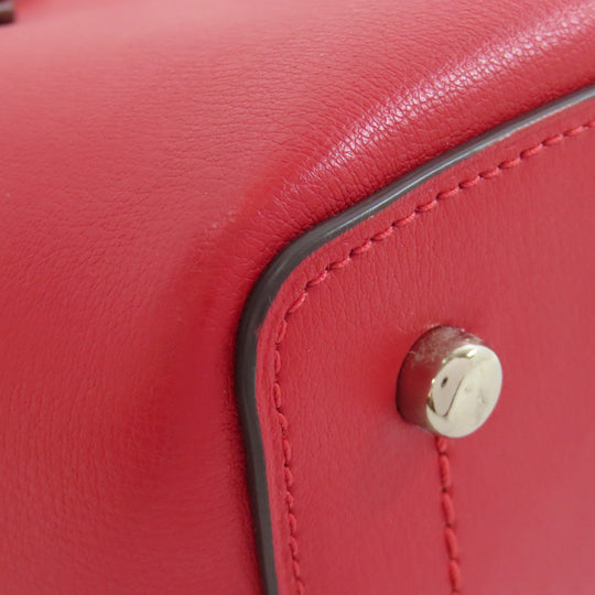 COACH Tote Bag F73277 leather Red logo Women Used Authentic