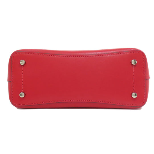 COACH Tote Bag F73277 leather Red logo Women Used Authentic