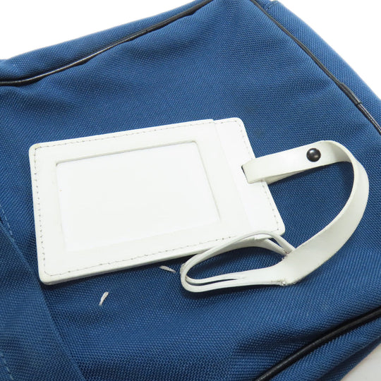 Maison Margiela Shoulder Bag canvas blue logo Women Used Authentic