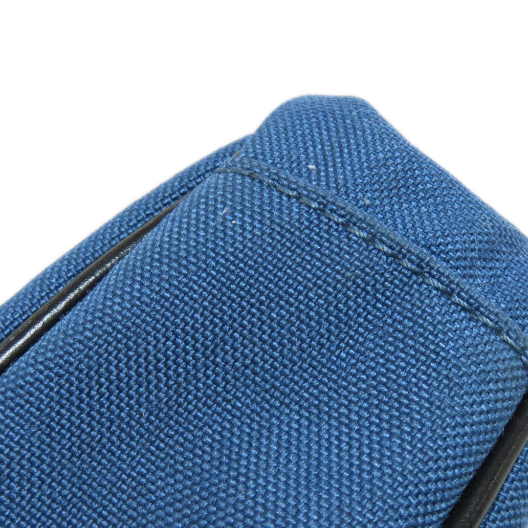 Maison Margiela Shoulder Bag canvas blue logo Women Used Authentic