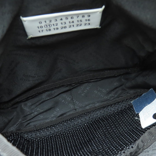 Maison Margiela Shoulder Bag canvas blue logo Women Used Authentic