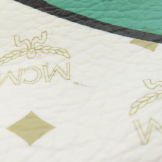 MCM Tote Bag PVC white logo Women Used Authentic