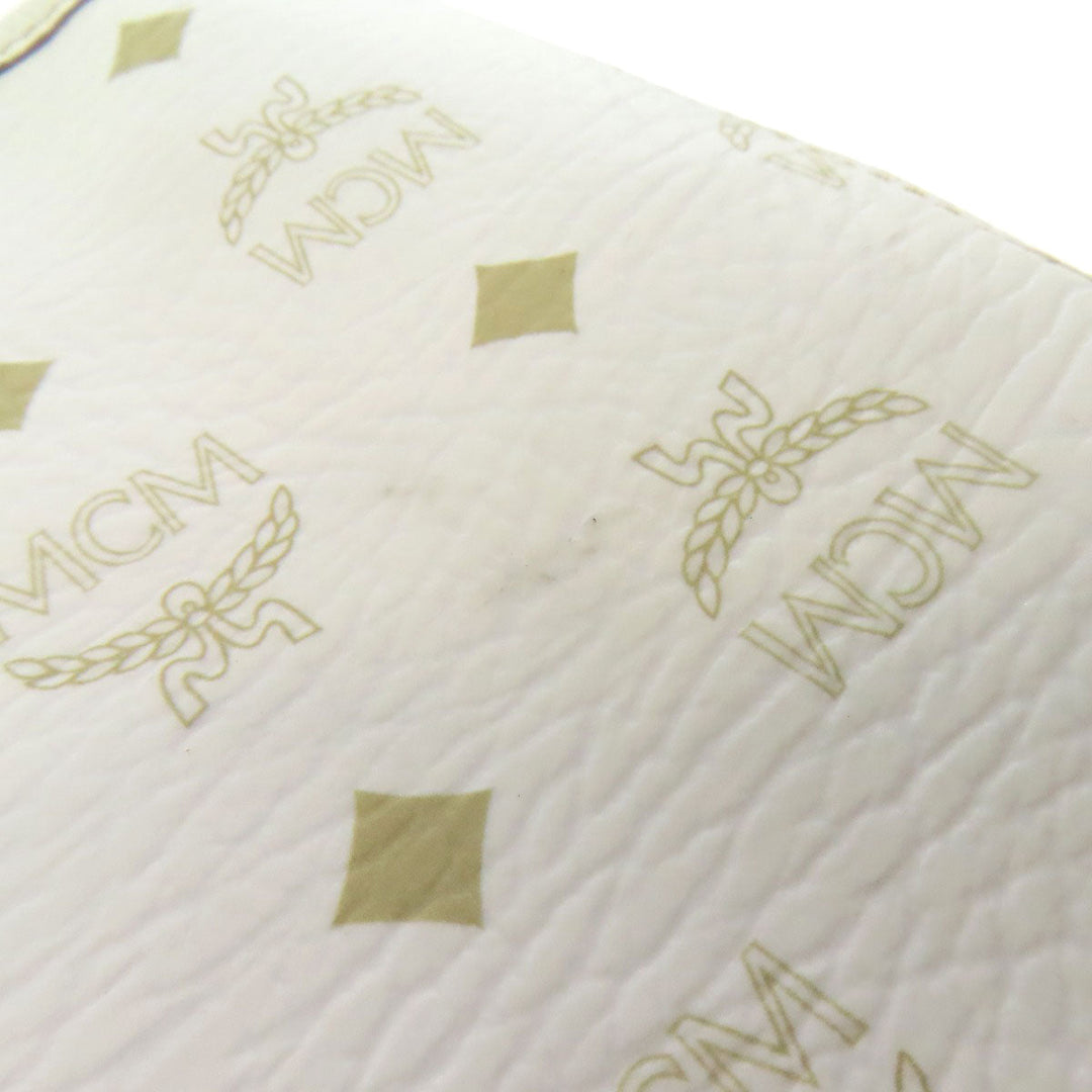 MCM Tote Bag PVC white logo Women Used Authentic