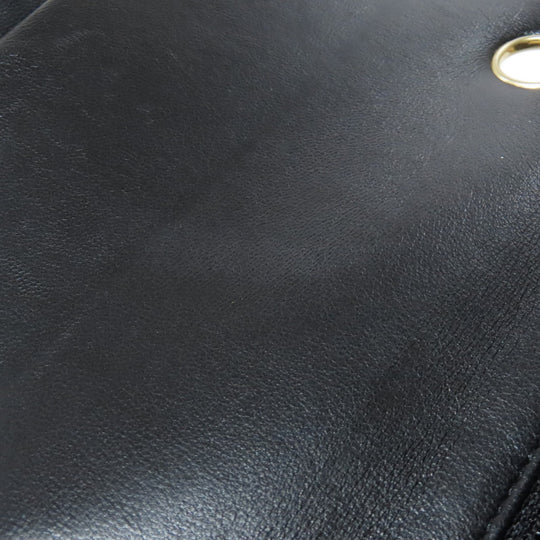 CHANEL Shoulder Bag lambskin black Matelasse Gold Metal Women Used Authentic