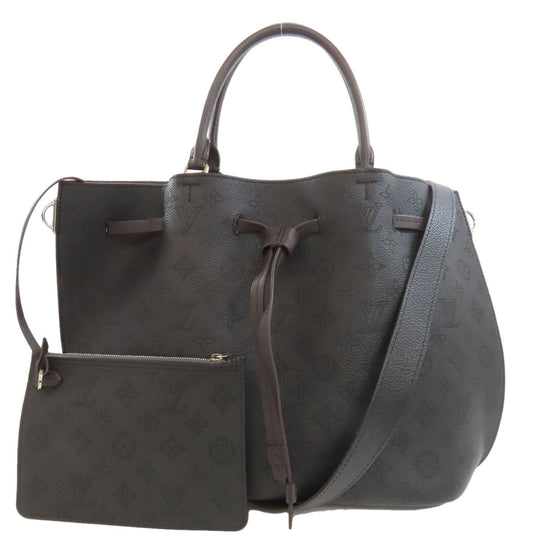 LOUIS VUITTON Tote Bag M54402 Mahina leather black Giroratta Women Used Authentic