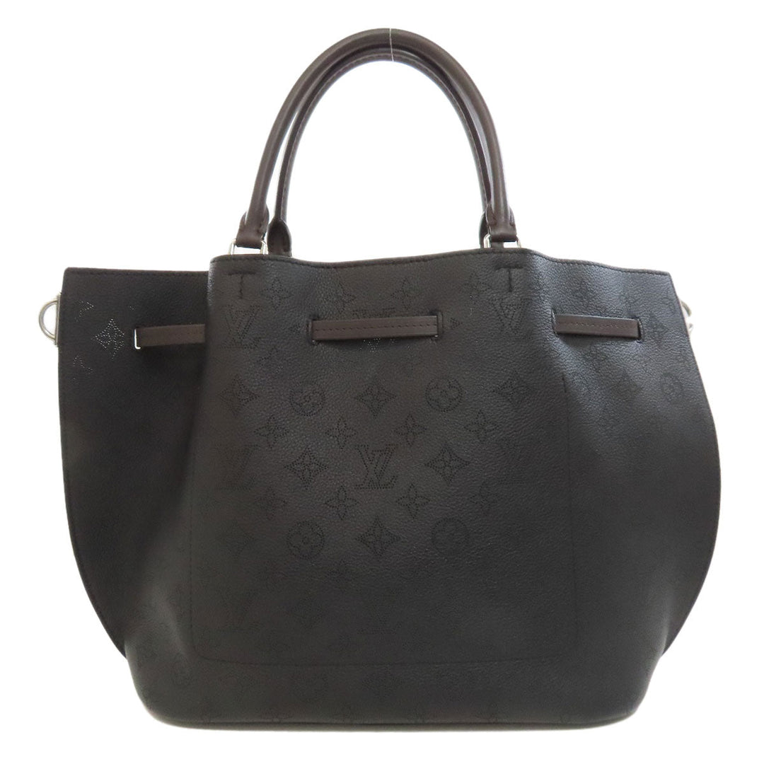 LOUIS VUITTON Tote Bag M54402 Mahina leather black Giroratta Women Used Authentic