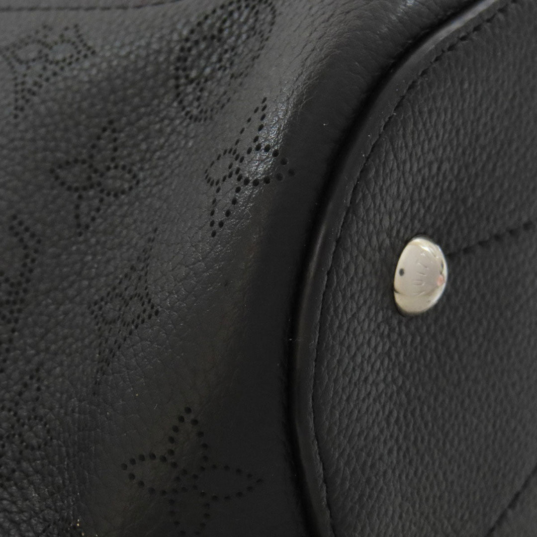 LOUIS VUITTON Tote Bag M54402 Mahina leather black Giroratta Women Used Authentic