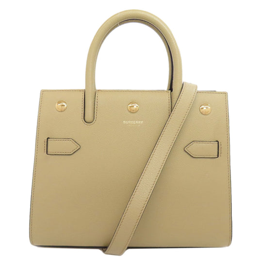 BURBERRY Handbag Calfskin beige 2WAY