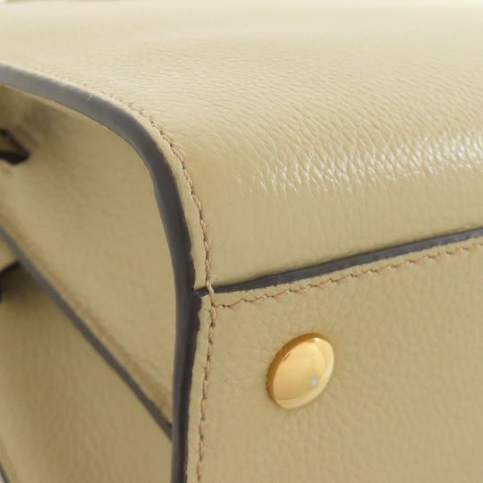 BURBERRY Handbag Calfskin beige 2WAY