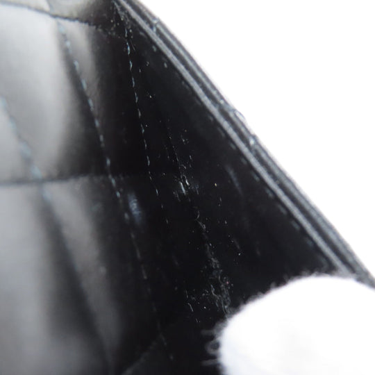 CHANEL Shoulder Bag lambskin black Matelasse SilverMetal Women Used Authentic