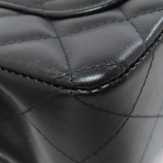 CHANEL Shoulder Bag lambskin black Matelasse SilverMetal Women Used Authentic