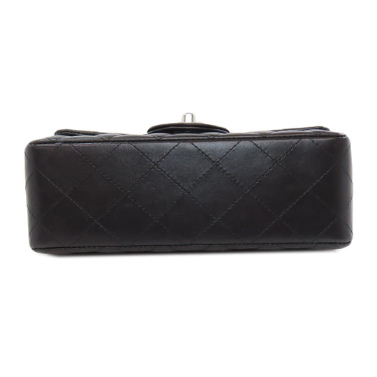CHANEL Shoulder Bag lambskin black Matelasse SilverMetal Women Used Authentic