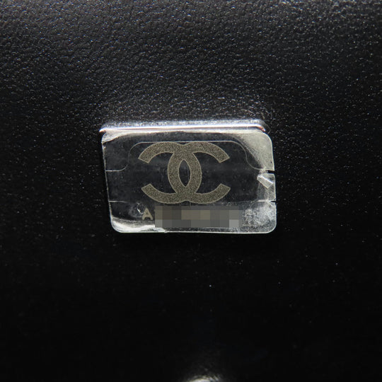 CHANEL Shoulder Bag lambskin black Matelasse SilverMetal Women Used Authentic