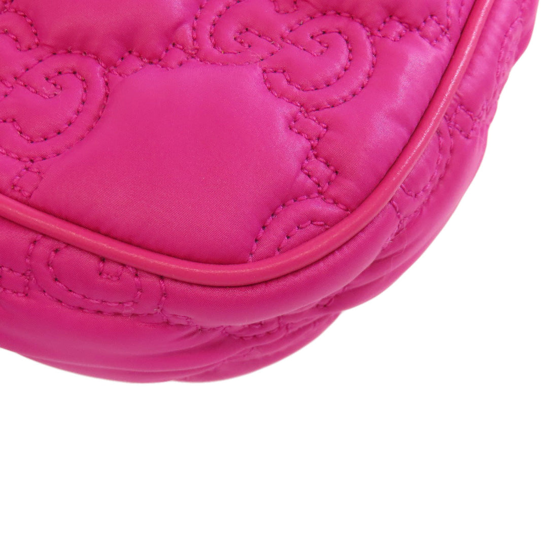 GUCCI Handbag 735049 Nylon pink GG Matelasse 2WAY Women Used Authentic