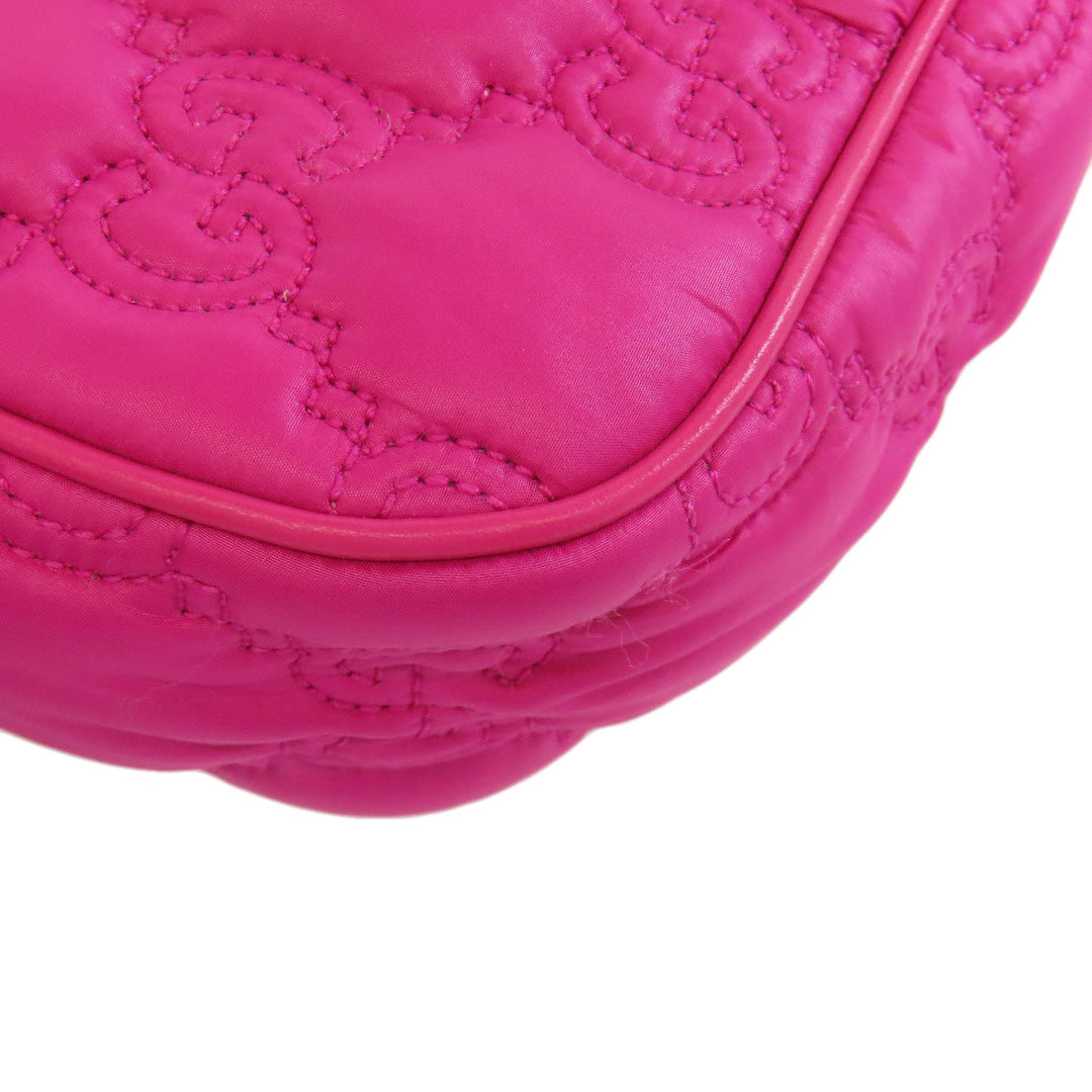 GUCCI Handbag 735049 Nylon pink GG Matelasse 2WAY Women Used Authentic