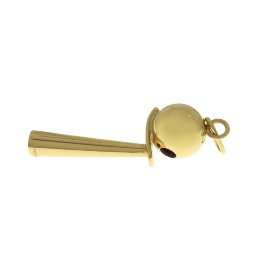 HERMES Pendant top Gold Plated gold Shifure Women Used Authentic