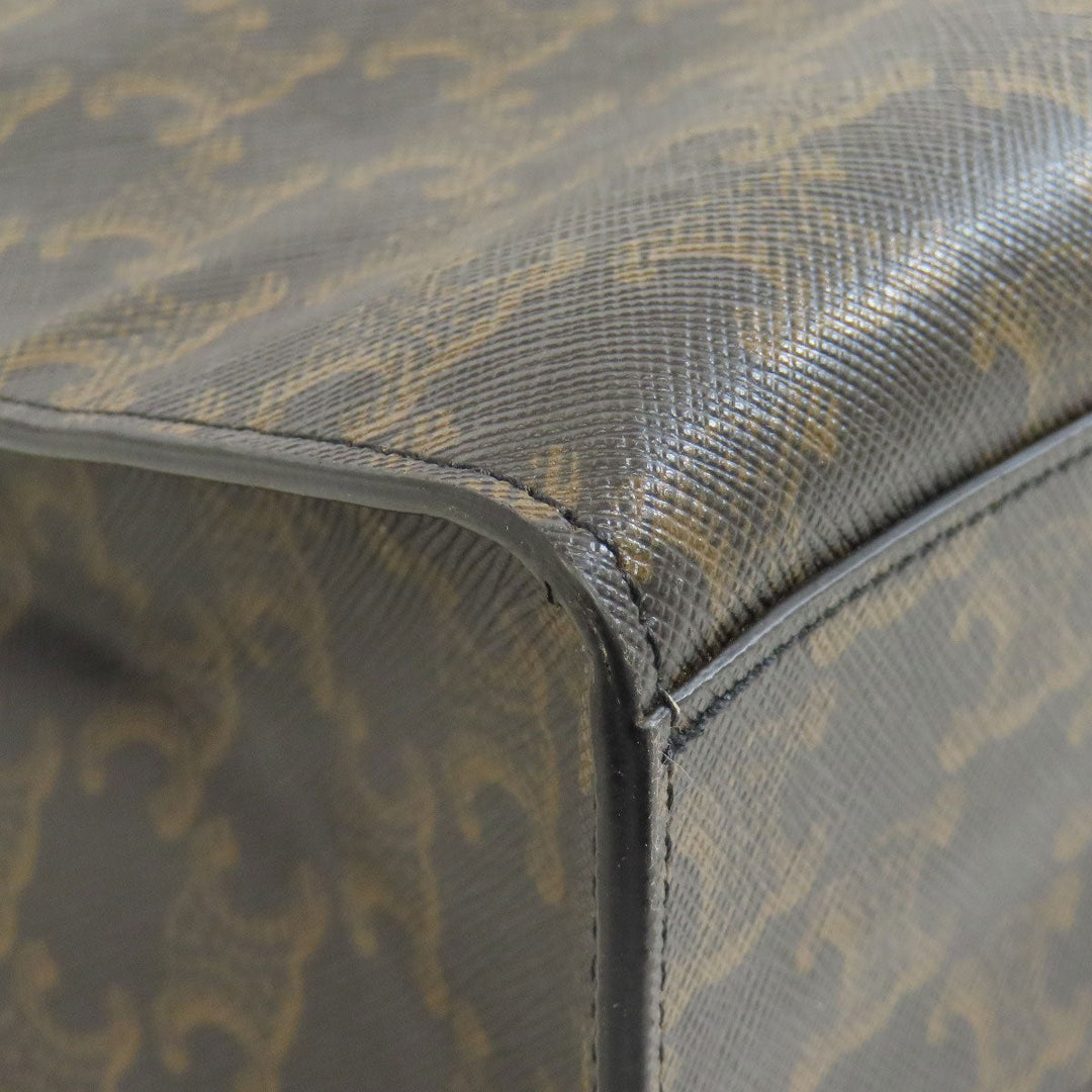 CELINE Tote Bag PVC Brown Vertical Cover Large Triomphe