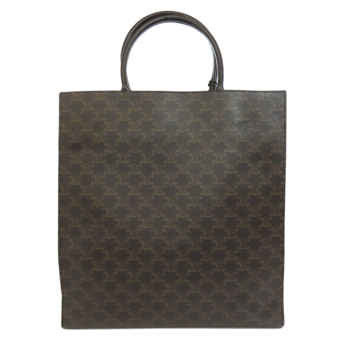 CELINE Tote Bag PVC Brown Vertical Cover Large Triomphe