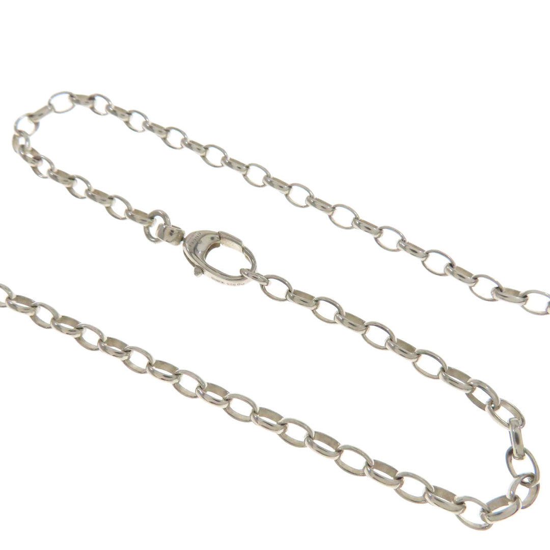 GUCCI Necklace SV Silver Interlocking G Women Used Authentic