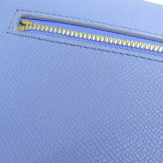 CELINE Shoulder Bag Calfskin Light blue logo