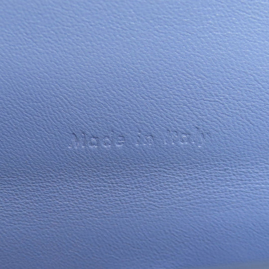 CELINE Shoulder Bag Calfskin Light blue logo