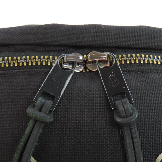 Maison Margiela Sling bag canvas black logo Women Used Authentic