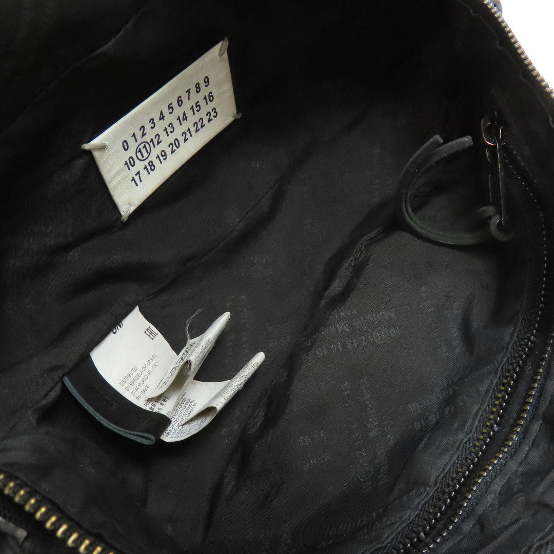 Maison Margiela Sling bag canvas black logo Women Used Authentic