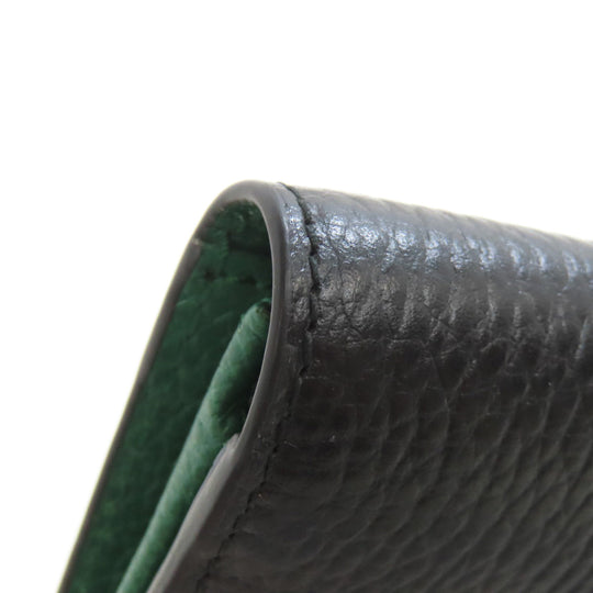 GUCCI Long Wallet Purse 610467 leather black Interlocking G outlet mens Used Authentic