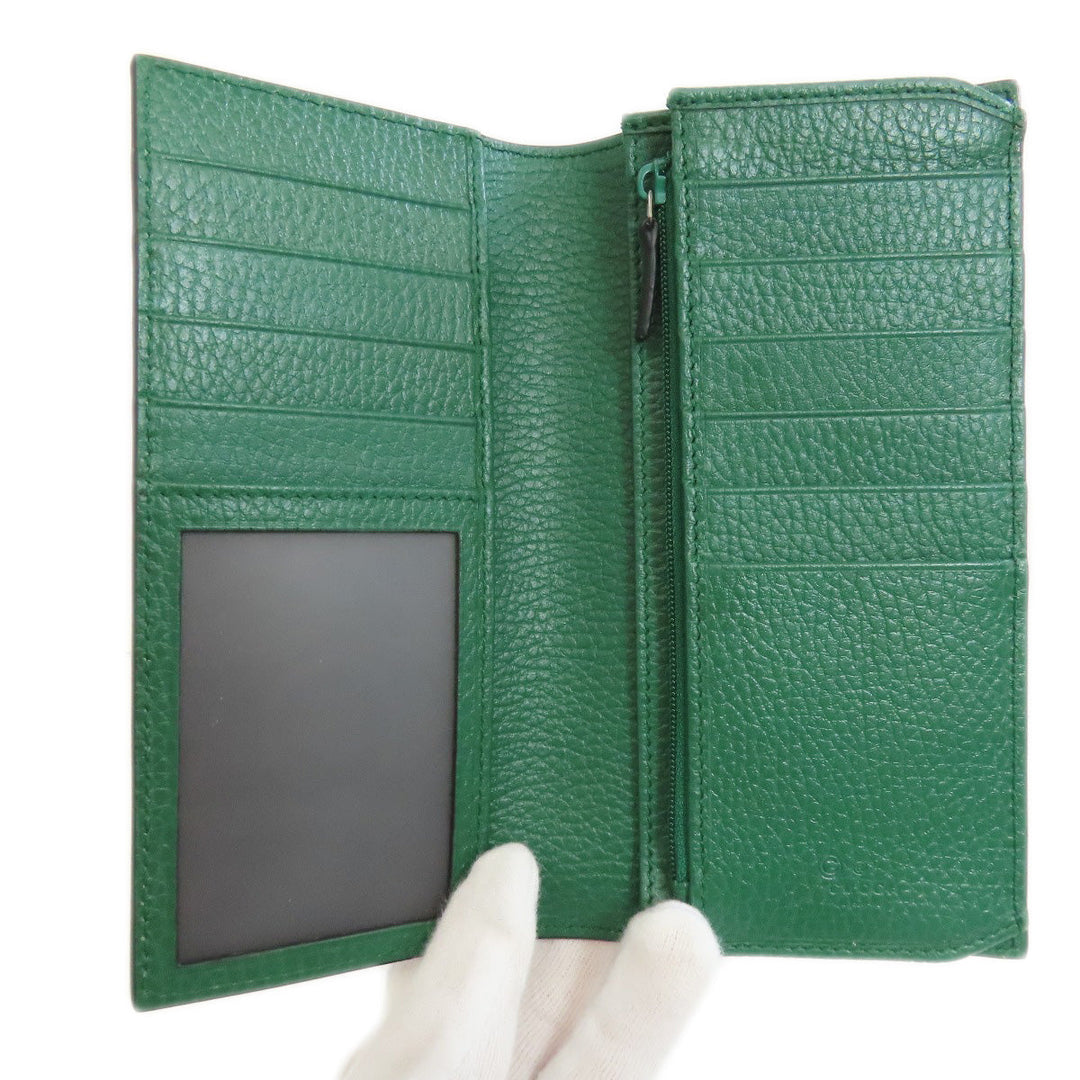 GUCCI Long Wallet Purse 610467 leather black Interlocking G outlet mens Used Authentic